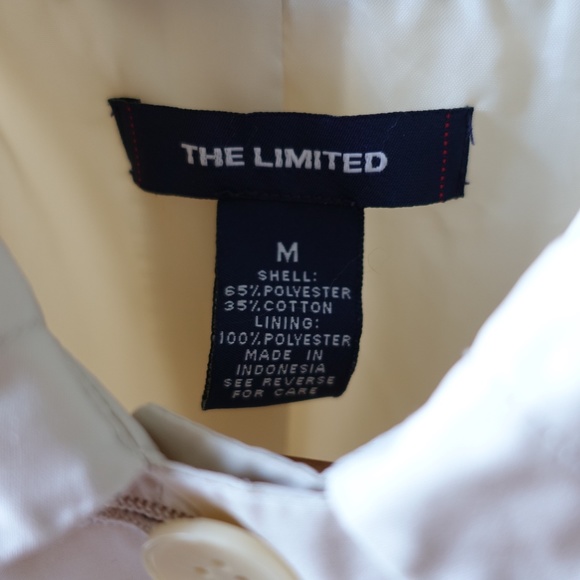 The Limited Tan Beige Button Trench Coat Medium - Picture 3 of 5